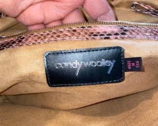 CANDY WOOLLEY PYTHON TOTE