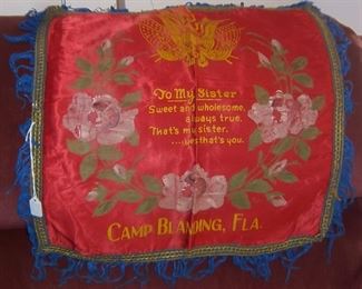 WWII Pillow Cover from Camp Blanding