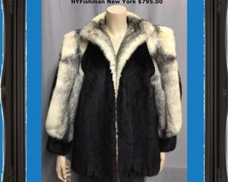 #2500. Party Mink w/Black Mink Hy Fishman New York - $795.00