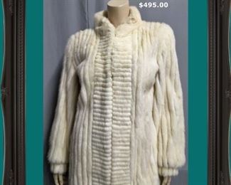 #2504. Pearl Corduroy Cut Mink Jacket, $495.00
