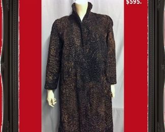 #2555. South West African Karakul 1970's Lamb Coat, $595.00