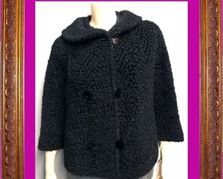 #2561.  1950s Double-Breasted Lambs Wool Bolero - $140.