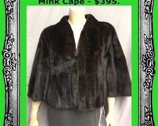 2582. German Ranch Mink Cape - $395.