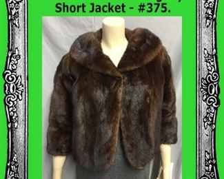 #1285.  1950s Mahogany Short Jacket - $375.