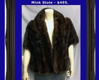 #2591. Miller Rhoda's Ranch Mink Stole - $495.