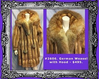 #2606.  German Weasel with Hood - $495.