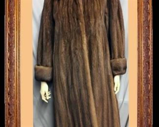 #2608.  Mahogany Floor Length Mink - $695.