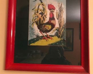 Rooster Watercolor print by Margo Alexander 