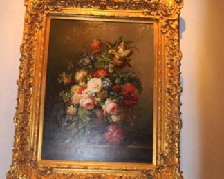 Large floral painting