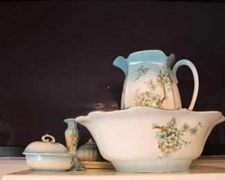 Antique pitcher bowl set