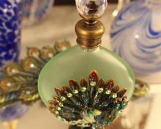 peacock perfume bottle