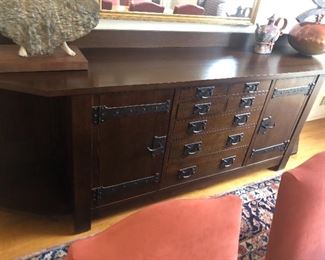 L.& J.G. STICKLEY 10' "COLUMBUS AVE SIDEBOARD" #6/100  10'W by 24"D X 44"H  BUILT IN 1990