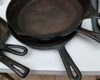 Old Wagner Ware Cast Iron Skillets