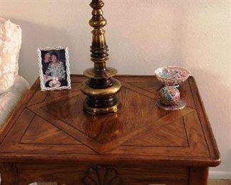 Heritage side table inlaid top