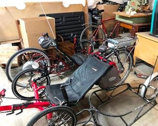 2 recumbant bicycles