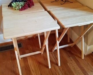Wood tray tables