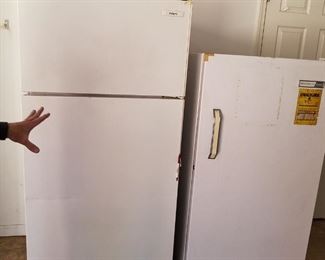Older refrigerator and freezer