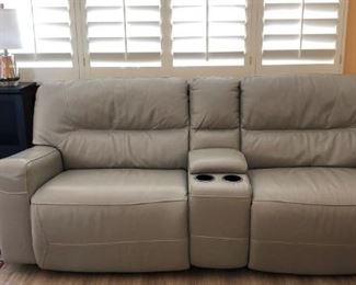 Living Spaces Leather Electric Reclining Sofa (purchased less than a yr ago) 
