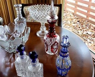Bohemian glass decanters