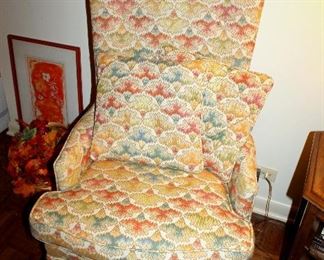Vintage upholstered armchair