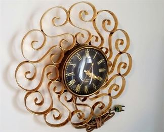 Vintage GE electric wall clock