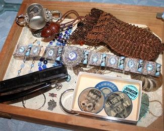 Antique and vintage showcase items