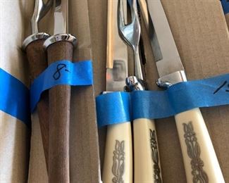 Assorted vintage carving knives. Excellent condition