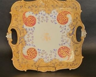 Victorian gilded/painted dish.