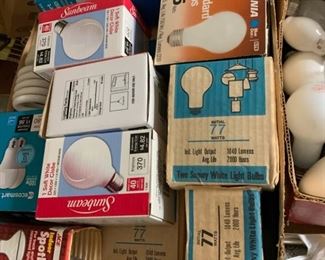 2 boxes of light bulbs.