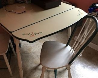 Vintage enamel table and chairs
