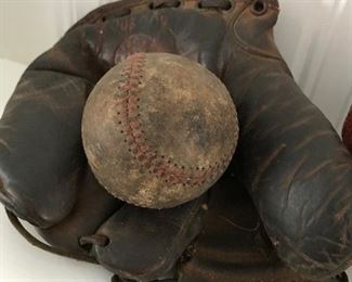 Vintage ball and glove