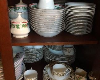 Christmas china dishes