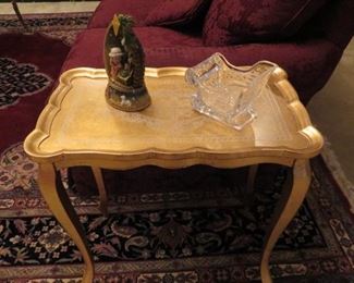 GOLD FRENCH SIDE TABLE