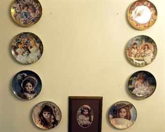 Hand Painted Porcelain Collector's Plates, Including Franklin Mint, John Grossman , And Sandra Kuck