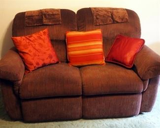 Lay Z Boy Wall Hugging Double Reclining Love Seat, 38" x 64" x 36"