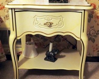 Painted Solid Wood Night Stands With Bow Front Qty 2, 24" x 22" x 16"