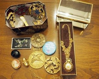 Avon Necklace Perfume Bottles, Compacts, Trinket Boxes, And More