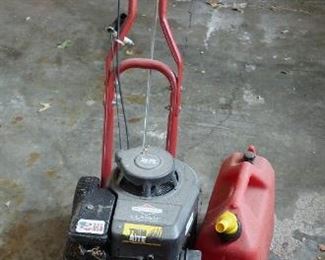Gas Powered Lawn Edger With Briggs And Stratton Engine And 2.5 Gallon Fuel Can