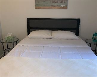 NEW QUEEN BEDS!  1 OF 3.  BEDS INCLUDE UPHOLSTERED HEADBOARD, FRAME AND 12" MEMORY FORM MATTRESS / BOXSPRING. AMAZING!!!