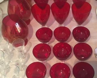 Red Stemware