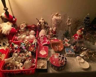 Holiday decor. Many vintage pieces.