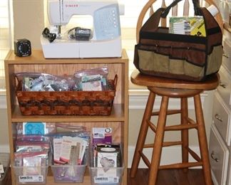 Singer sewing machines, notions and material