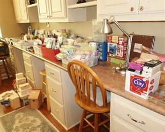 Crafting supplies - containers, shells, Sculpey, Fio and accessories