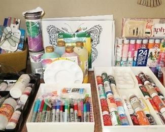 Oils, acrylics, brushes and easels