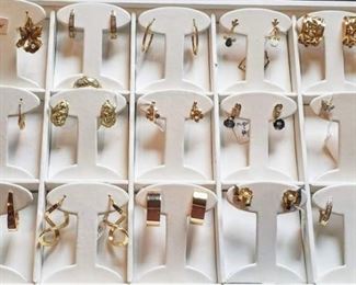 14k and 18k earrings 