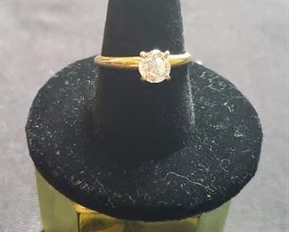 Ladies diamond solitaire engagement ring, 1.03 carat, SI-2, J-K, American brilliant round