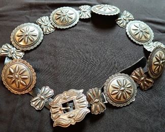 Paul Begay sterling ladies concho belt
