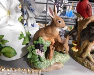 Assorted Limited Signature edition hand painted fine porcelain by RWOW  "In the Meadow" "Chipmunks in Autumn" & "Raccoons at Play" 