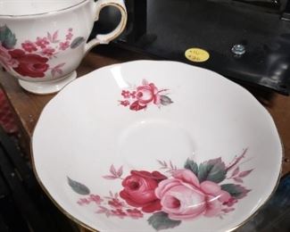 Queen Anne bone china Rose cup & saucer