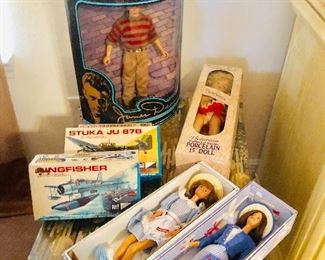 Vintage toys in boxes